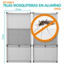 Ver imagem 2 de Tela Mosquiteira em Alumínio - Altura Regulável - Cinza - Kit c/ 2 pçs