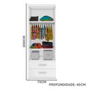 Ver imagem 2 de Quarto Modulado Juvenil Completo 3 Peças Branco Chiara Phoenix Baby