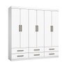 Guarda Roupa Infantil Ariel 6 Portas 6 Gavetas Branco - 4