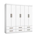 Ver imagem 4 de Guarda Roupa Infantil Ariel 6 Portas 6 Gavetas Branco