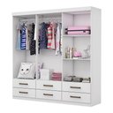 Ver imagem 5 de Guarda Roupa Infantil Ariel 6 Portas 6 Gavetas Branco