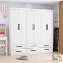 Ver imagem 1 de Guarda Roupa Infantil Ariel 6 Portas 6 Gavetas Branco