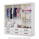 Ver imagem 3 de Guarda Roupa Infantil Ariel 6 Portas 6 Gavetas Branco
