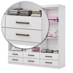 Guarda Roupa Infantil Ariel 6 Portas 6 Gavetas Branco - 6