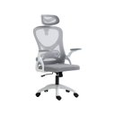 Ver imagem 1 de Cadeira de Escritório Office Giratória City em Tela Mesh com Apoio de Cabeça Cinza G56 - Gran Belo