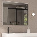 Ver imagem 2 de Espelheira para Banheiro New 80 com Moldura 77x66cm Cor Branco - Belizze Móveis