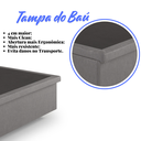 Ver imagem 6 de Cama Box Baú Viúva 128x188x42cm Courino Linho com Pistão a Gás