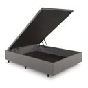 Ver imagem 3 de Cama Box Baú Viúva 128x188x42cm Courino Linho com Pistão a Gás