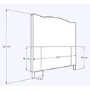 Ver imagem 2 de Cabeceira Dunas Solteirão Viúva 120cm com Strass Suede: Rosa Bebê