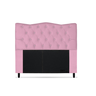Cabeceira Dunas Solteirão Viúva 120cm com Strass Suede: Rosa Bebê - 1