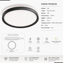 Ver imagem 2 de Plafon Chass Preto 38cm Led 30w Multicor 3000k/4000k/6500k Bivolt 2250lm Luminária de Sobrepor Moder