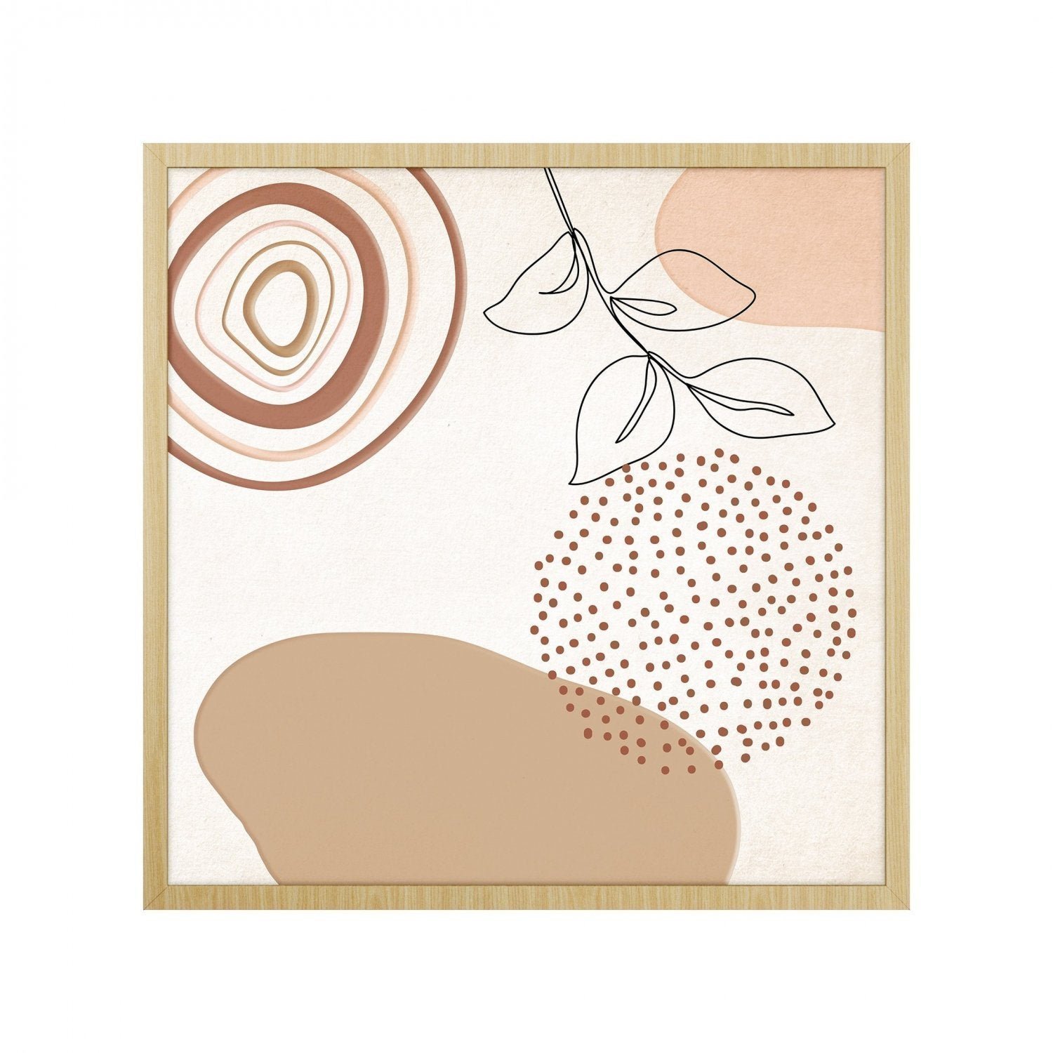 Quadro Orgânico com Vidro Conjunto com 2 Partes 60x60cm Belchior - 4