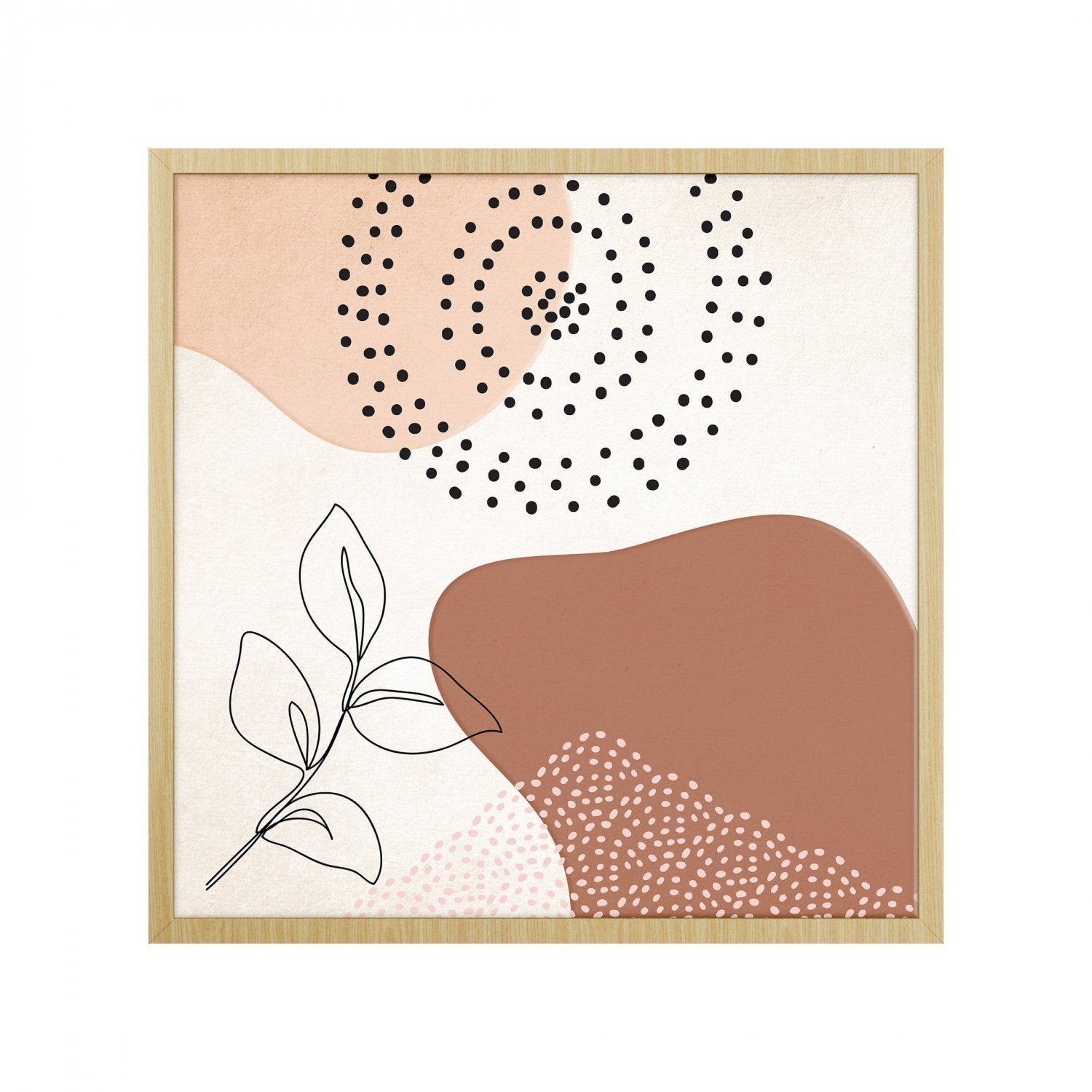 Quadro Orgânico com Vidro Conjunto com 2 Partes 60x60cm Belchior - 5