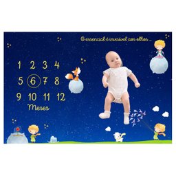 Lençol Cenário Para Foto Mêsversário Meu Príncipe Minha Estrelinha Lençol Mesversario, Cenário para  - 3