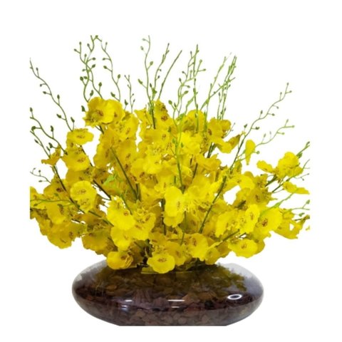 Arranjo Centro de Mesa Flores Orquídeas Vaso Terrário