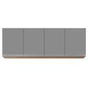 Ver mais imagens de Armário de Cozinha Modulado de Canto Direito 5 Peças Cp44 Balcão com Tampo Castanho/cinza - Lumil Lu
