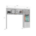 Ver imagem 5 de Guarda Roupa Modulado Solteiro 6 Portas 3 Gavetas Star - Poliman Móveis - Branco