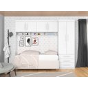 Ver imagem 1 de Guarda Roupa Modulado Solteiro 6 Portas 3 Gavetas Star - Poliman Móveis - Branco