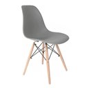 Ver imagem 1 de Cadeira Eames Dsw Madeira Cinza Brazão em Polipropileno para Sala e Escritório