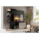 Ver imagem 7 de Estante com Suporte para TV até 55" Multimóveis Denver FG3069 Preta/Lacca Fumê