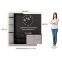 Ver imagem 6 de Estante com Suporte para TV até 55" Multimóveis Denver FG3069 Preta/Lacca Fumê