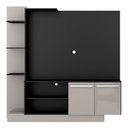 Ver imagem 1 de Estante com Suporte para TV até 55" Multimóveis Denver FG3069 Preta/Lacca Fumê