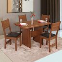 Ver imagem 3 de Conjunto Mesa Retanfular Manuela 4 Cadeiras Pérola Bagum - Preto Naturalle