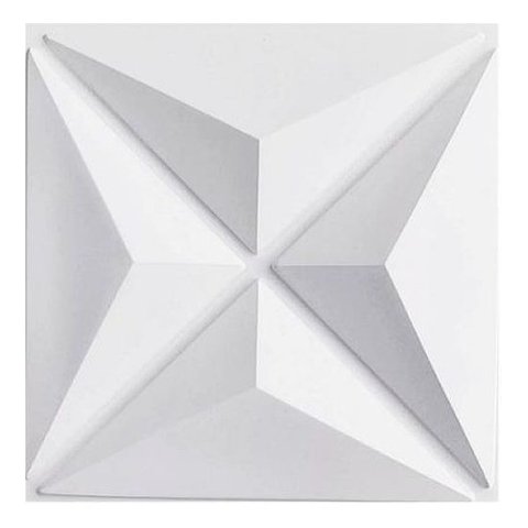 Kit 15 Placas Decorativas 3 D Estrelar Branco 50x50 cm Estrelar