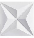 Ver imagem 1 de Kit 15 Placas Decorativas 3 D Estrelar Branco 50x50 cm Estrelar