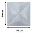 Ver imagem 4 de Kit 15 Placas Decorativas 3 D Estrelar Branco 50x50 cm Estrelar