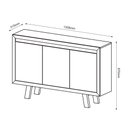 Ver imagem 2 de Balcão 3 Portas para Escritório Home Office ME4120 MDP Nogal/Fendi - Gran Belo