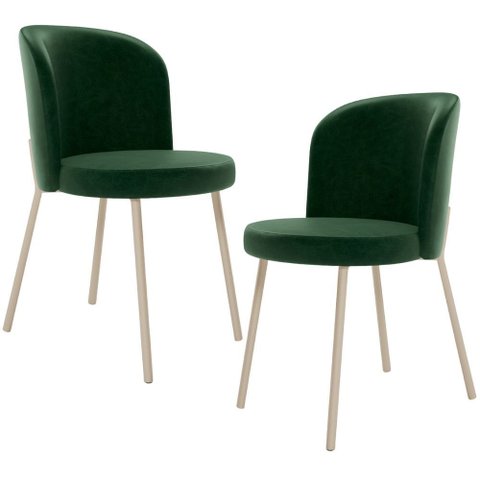 Kit 2 Cadeiras Sala de Jantar Estofada Gavi Arena L02 Couríssimo Verde Musgo - Lyam Decor