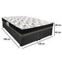 Ver imagem 3 de Cama Box Casal Suede Bipartido + Colchão Ortobom Iso Dupla Face 138x188x60 Cor:preto
