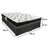 Cama Box Casal Suede Bipartido + Colchão Ortobom Iso Dupla Face 138x188x60 Cor:preto - 3