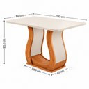 Ver imagem 3 de Conjunto Sala de Jantar 4 Lugares Retangular Tampo de MDF Inspirare