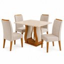 Ver imagem 2 de Conjunto Sala de Jantar 4 Lugares Retangular Tampo de MDF Inspirare
