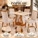 Ver imagem 5 de Conjunto Sala de Jantar 4 Lugares Retangular Tampo de MDF Inspirare