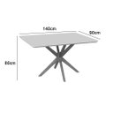 Ver imagem 2 de Mesa de Jantar Tampo Laqueado Retangular 140x90 Yara Off White - Luka Decor