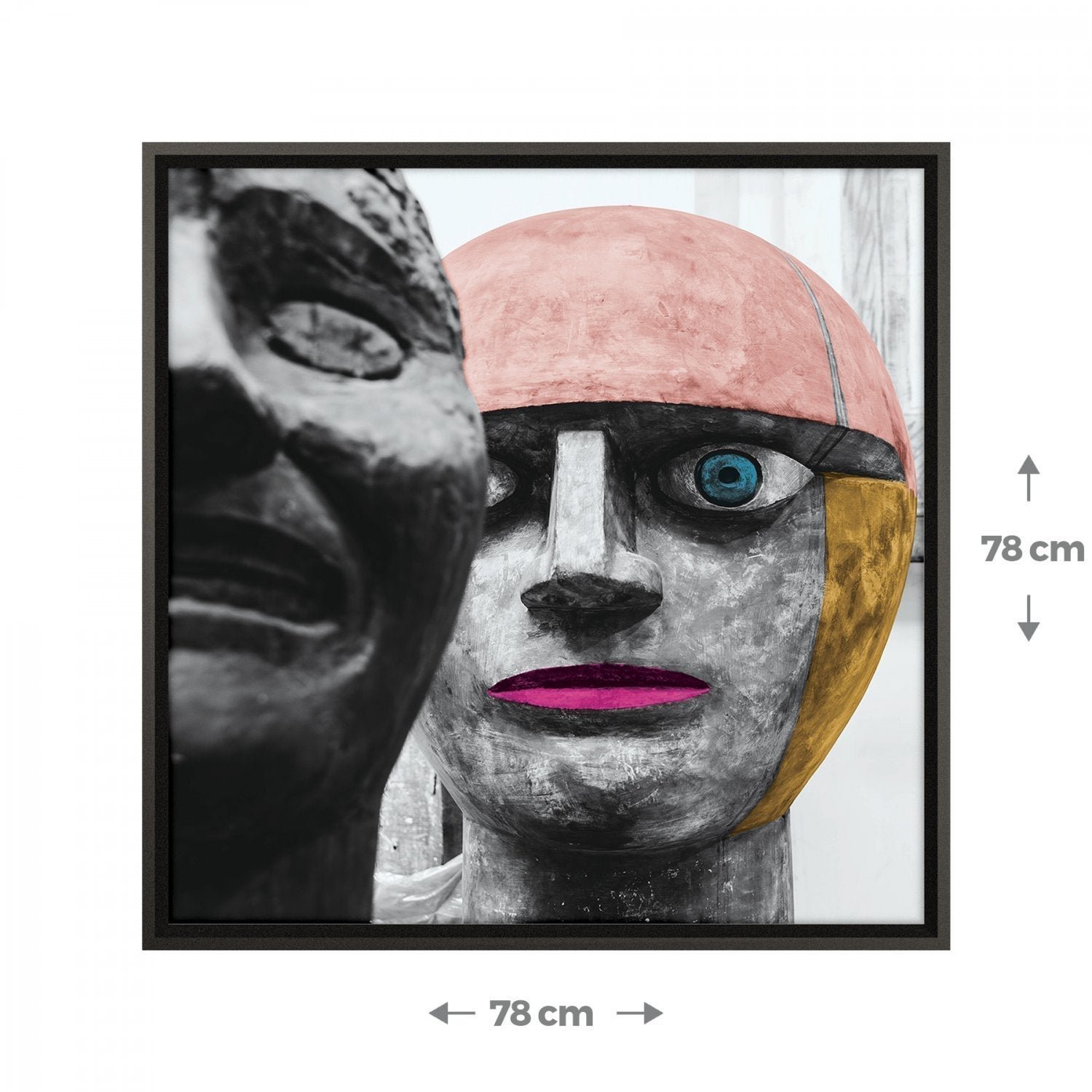 Quadro Arte com Vidro 78x78cm Belchior - 2