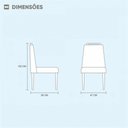 Ver imagem 3 de Par de Cadeiras Rubi em Madeira Maciça e Tecido Azul Turquesa Móveis Mix