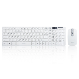Kit Teclado e Mouse sem Fio WIRELESS2.4GHZ SLIM Branco - 1