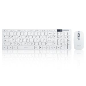 Kit Teclado e Mouse sem Fio WIRELESS2.4GHZ SLIM Branco