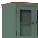 Ver imagem 2 de Cristaleira Arca e Oratório 4 Portas 1 Gaveta com Pés Luis Xv 60630 Linz Móveis - Verde Musgo/imbuia