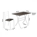 Ver imagem 3 de Conjunto Mesa de Jantar Teixeira Maricá Plus com 4 Cadeiras Branco Preto