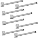 Ver imagem 1 de 08 Suportes Refletor Base Inclinada Braço 20 Cm 08 Cj - Branco