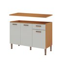 Ver imagem 3 de Tampo Balcão Cozinha Genialflex Essência 120 Cm Kit Freijó