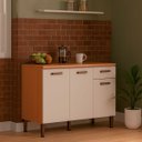 Ver imagem 4 de Tampo Balcão Cozinha Genialflex Essência 120 Cm Kit Freijó