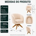 Ver imagem 4 de Poltrona Afrodite Base Giratória Madeira Eucalipto
