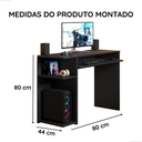 Ver imagem 6 de Mesa Gamer Pequena com Espaço para Gabinete - Preto