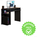 Ver imagem 4 de Mesa Gamer Pequena com Espaço para Gabinete - Preto